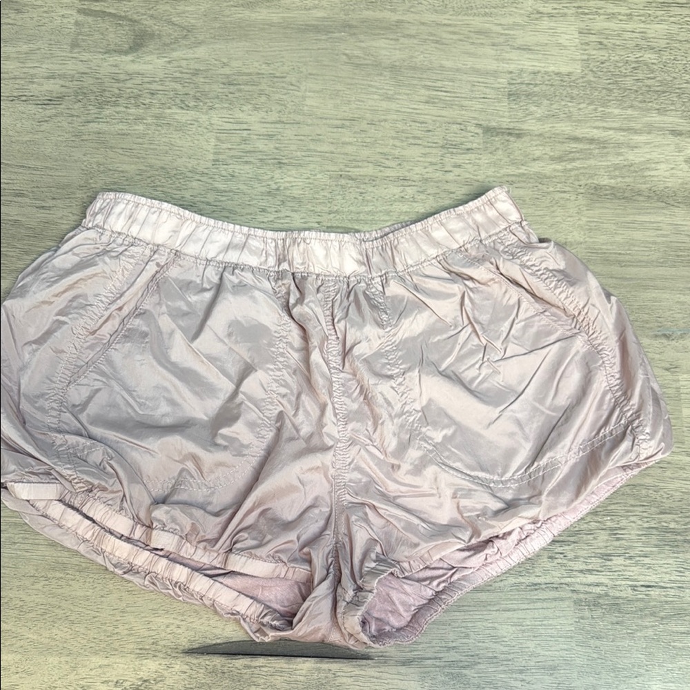 Free People Movement Sunshine Bubble Hem Mauve Swoon Shorts Pink Large